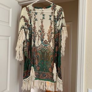 Umgee boho paisley printed kimono